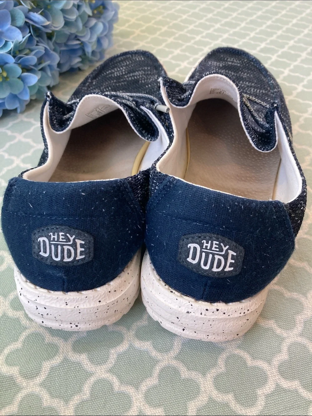 Hey Dude Wendy Sox Navy Slip On Shoes 7